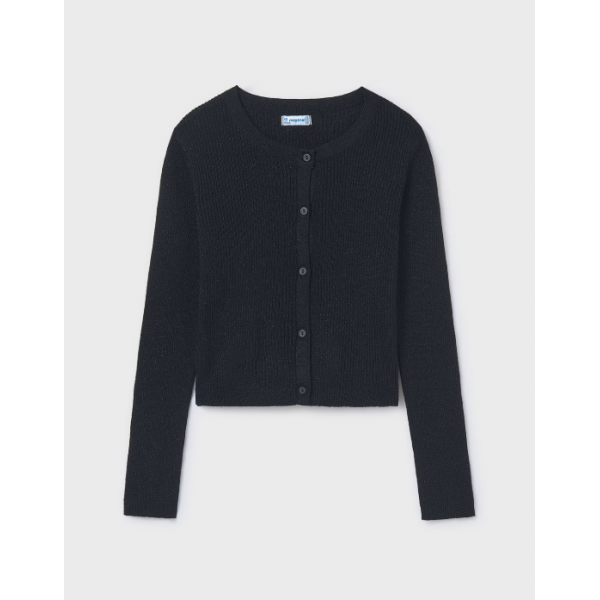 Mayoral Ζακετα πλεκτη διατρητη μαύρο 25-06350-094