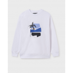 Mayoral Φούτερ σταμπωτό Λευκό 25-06483-011 Mayoral Φούτερ σταμπωτό Λευκό 25-06483-011