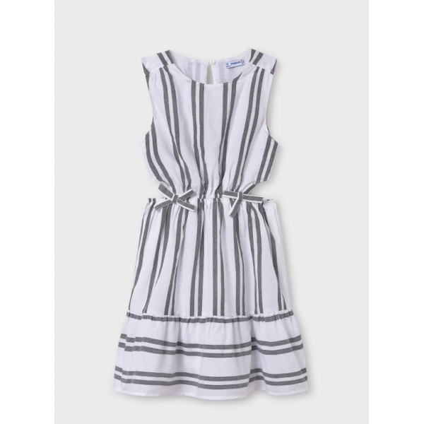 Mayoral Φόρεμα ρίγες άνοιγμα κορίτσι μαύρο-25-06982-063