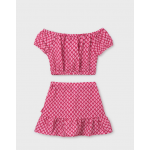 Mayoral Σετ φούστα και τοπ σταμπωτό κορίτσι ροδί-25-06989-081 Mayoral Σετ φούστα και τοπ σταμπωτό κορίτσι ροδί-25-06989-081