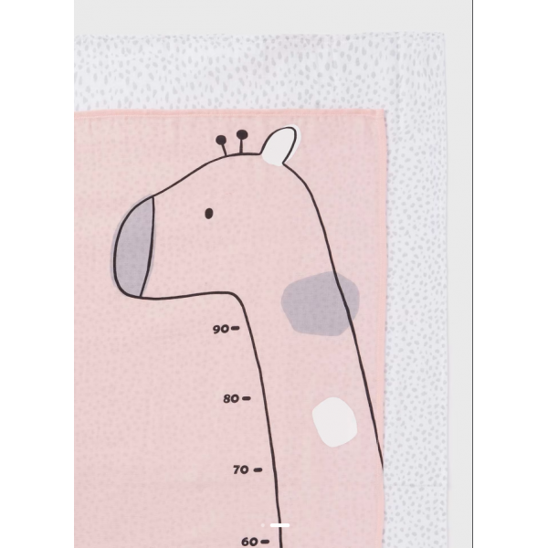 Mayoral Σετ 2 γάζες με υψομετρητή μωρό ροζ απαλό-25-19253-043