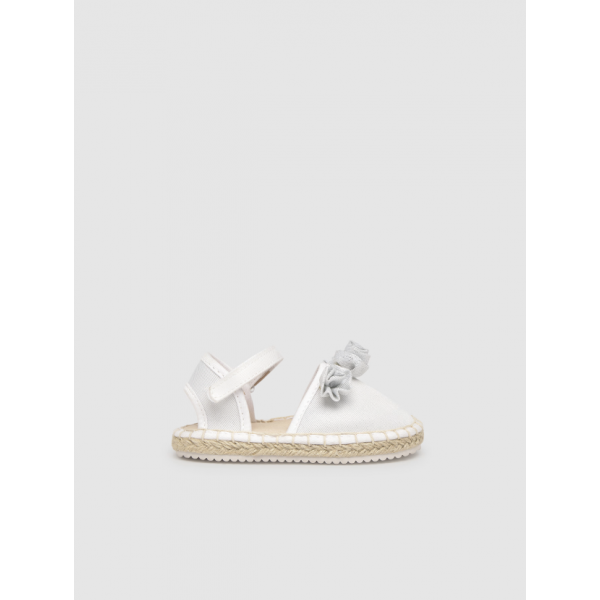 Mayoral Εσπαντριγια γιουτα λουλούδια λευκό-25-41646-092