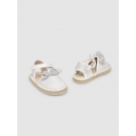 Mayoral Εσπαντριγια γιουτα λουλούδια λευκό-25-41646-092