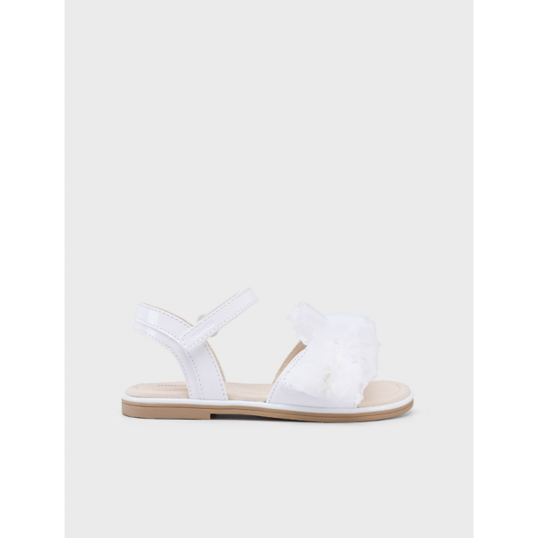 Mayoral Σανδάλια λουστρίνι λευκό-25-43629-036