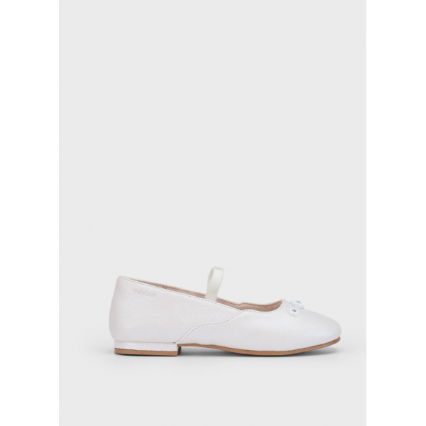 Mayoral Μπαλαρίνες λουλούδια λευκό λαμψ-25-45619-068