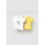 Mayoral Σετ 2 Μπλούζες Μουσταρδί 26-01074-016