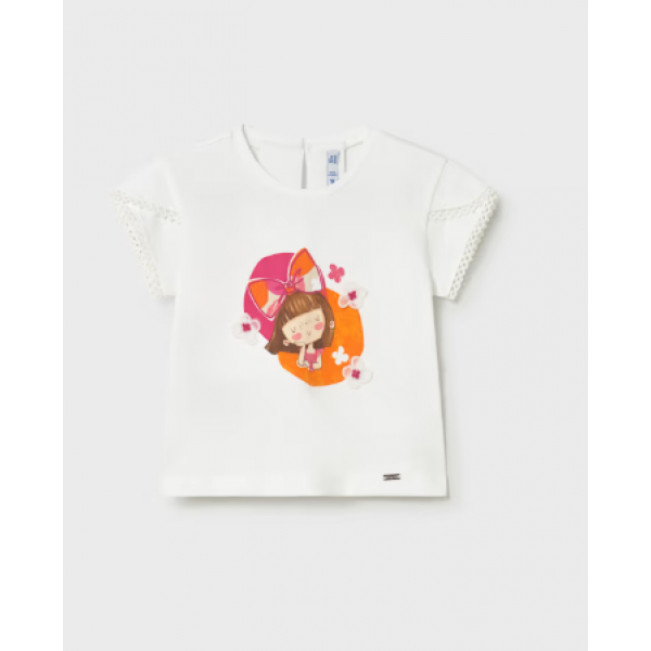 Mayoral Μπλούζα κοντομάνικη Λευκό 26-01079-090