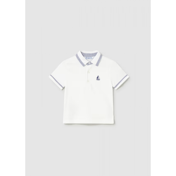 Mayoral Πολο κοντομάνικο λευκό 26-01107-076