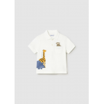 Mayoral Πολο κοντομανικη ζωο Κρεμ 26-01108-016