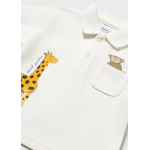 Mayoral Πολο κοντομανικη ζωο Κρεμ 26-01108-016