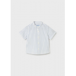 Mayoral Πουκαμισο κοντομ λινο γιακ μαo Μπλε σκούρο 26-01111-020