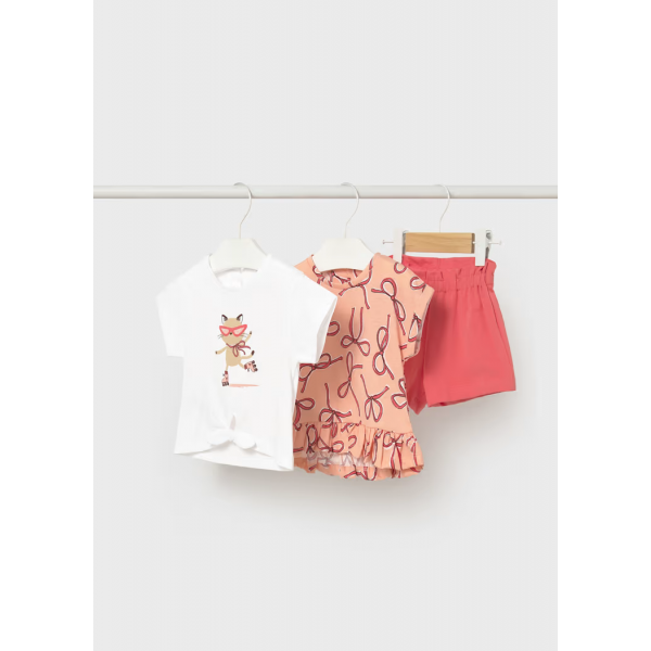 Mayoral Σετ σορτς 3 τμχ Φλαμίνγκο 26-01206-045