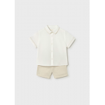 Mayoral Σετ βερμουδα λινη suiting Μπεζ 26-01225-092