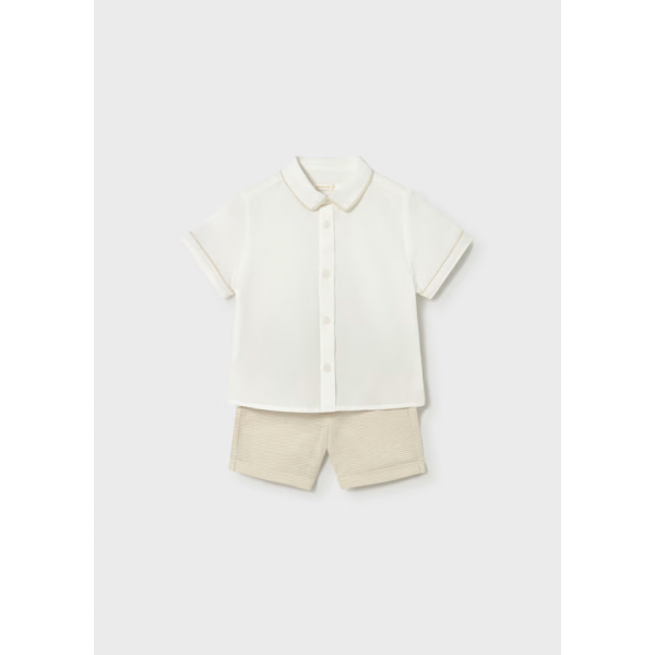 Mayoral Σετ βερμουδα λινη suiting Μπεζ 26-01225-092