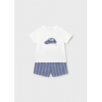 Mayoral Σετ βερμουδα λινη Μπλε ουρανί 26-01227-096