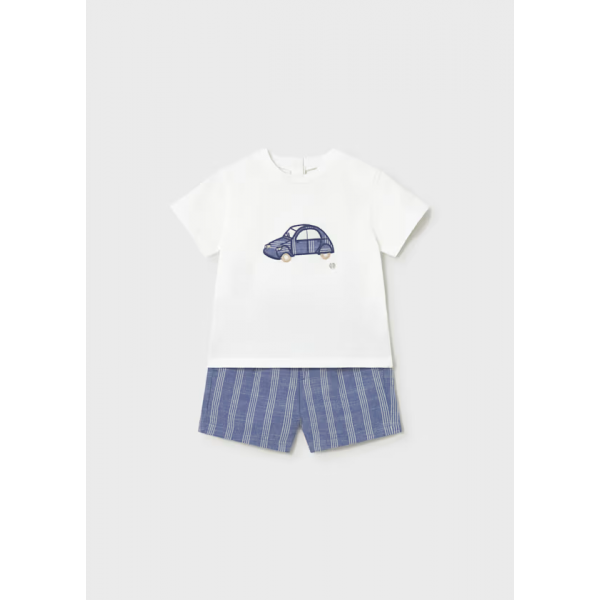 Mayoral Σετ βερμουδα λινη Μπλε ουρανί 26-01227-096