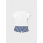 Mayoral Σετ βερμουδα λινη Μπλε ουρανί 26-01227-096