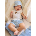 Mayoral Σετ παντελόνι κοντό και καπέλο Σιέλ 26-01276-038 Mayoral Σετ παντελόνι κοντό και καπέλο Σιέλ 26-01276-038