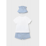 Mayoral Σετ παντελόνι κοντό και καπέλο Σιέλ 26-01276-038 Mayoral Σετ παντελόνι κοντό και καπέλο Σιέλ 26-01276-038