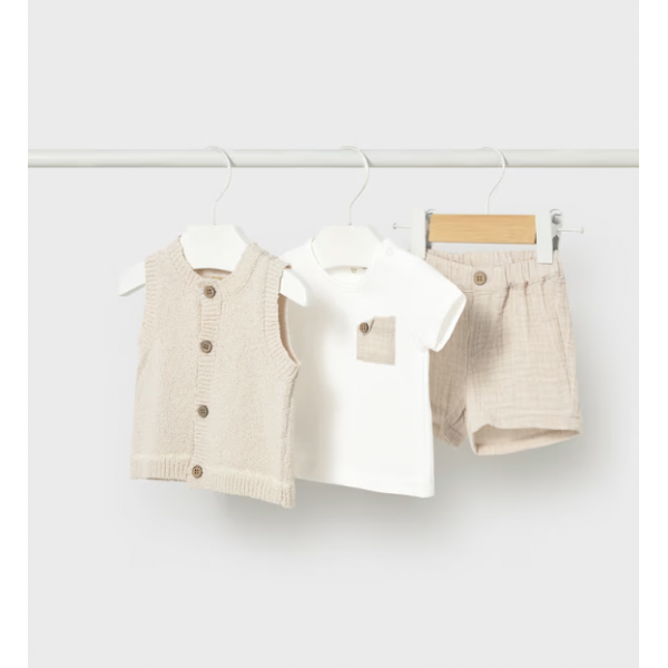 Mayoral Σετ παντελόνι κοντό Μπεζ 26-01279-002