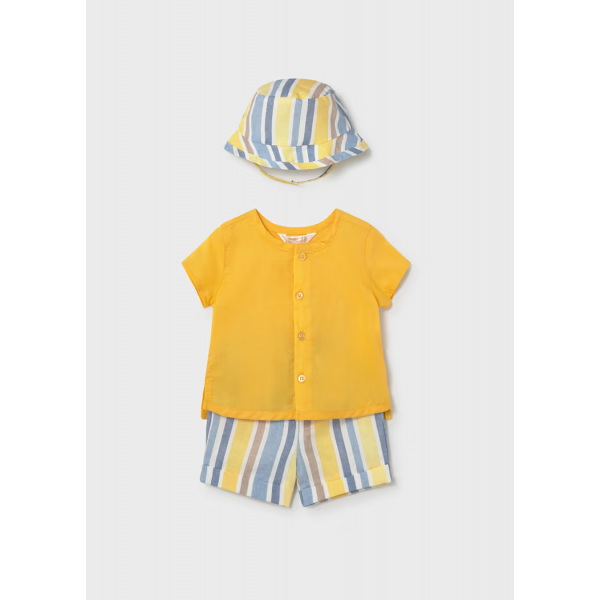 Mayoral Σετ παντελόνι κοντό πουκάμισο Σαβάνα 26-01283-048