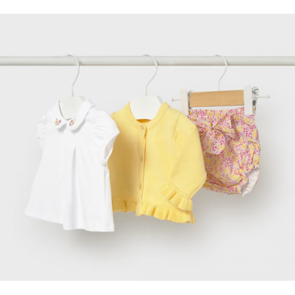 Mayoral Σετ σορτς 3 τμχ Κίτρινο 26-01287-051