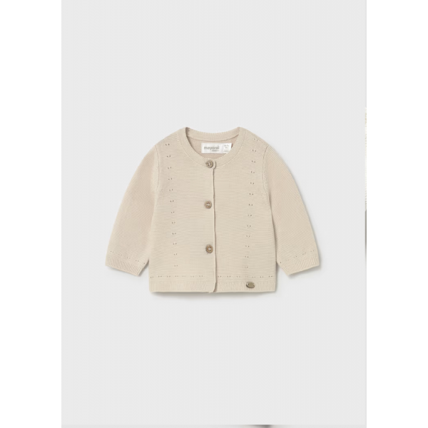 Mayoral Ζακέτα μακριά πλεκτή Μπεζ 26-01305-072