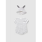 Mayoral Φορμάκι και καπέλο Blanco-Pizarra 26-01606-096