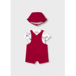 Mayoral Σετ σαλοπέτα και καπέλο μακό Κόκκινο 26-01624-053 Mayoral Σετ σαλοπέτα και καπέλο μακό Κόκκινο 26-01624-053