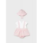 Mayoral Φορμάκι  φούστα με καπέλο Ροζ μπεμπέ 26-01631-047