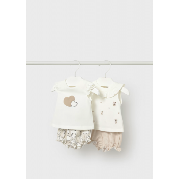 Mayoral Σετ σορτς 4τμχ Μπεζ 26-01642-056