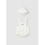 Mayoral Σαλοπέτα κοντή και καπέλο Λευκό 26-01650-030 Mayoral Σαλοπέτα κοντή και καπέλο Λευκό 26-01650-030