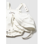 Mayoral Σαλοπέτα κοντή και καπέλο Λευκό 26-01650-030 Mayoral Σαλοπέτα κοντή και καπέλο Λευκό 26-01650-030