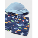 Mayoral Σετ μαγιο με καπελο Μπλε σκούρο 26-01660-072