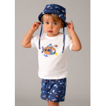 Mayoral Σετ μακο σταμπα με καπελο Μπλε σκούρο 26-01667-082