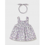 Mayoral Φόρεμα και κορδέλα Λιλά 26-01818-037