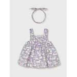 Mayoral Φόρεμα και κορδέλα Λιλά 26-01818-037