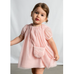 Mayoral Φόρεμα τούλι με τσάντα Ροζ φούξια 26-01917-046