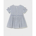 Mayoral Φόρεμα ριγέ με τσάντα Πορσελάνη 26-01919-050