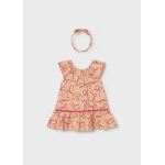 Mayoral Φόρεμα με φιόγκους και στέκα Μανταρινί 26-01923-072