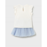 Mayoral Σετ φούστα από τούλι και μπλούζα με βολάν Σιέλ 26-01933-045 Mayoral Σετ φούστα από τούλι και μπλούζα με βολάν Σιέλ 26-01933-045