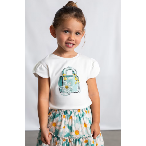 Mayoral Μπλούζα Εκρού-βεραμάν 26-03002-052