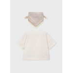 Mayoral Μπλούζα με μαντήλι Μπεζ 26-03009-088