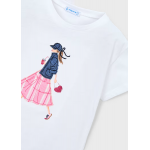 Mayoral Μπλούζα κοντομάνικη Λευκό 26-03011-077