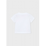 Mayoral Μπλουζα κοντομανικη απλικε Λευκό 26-03013-010