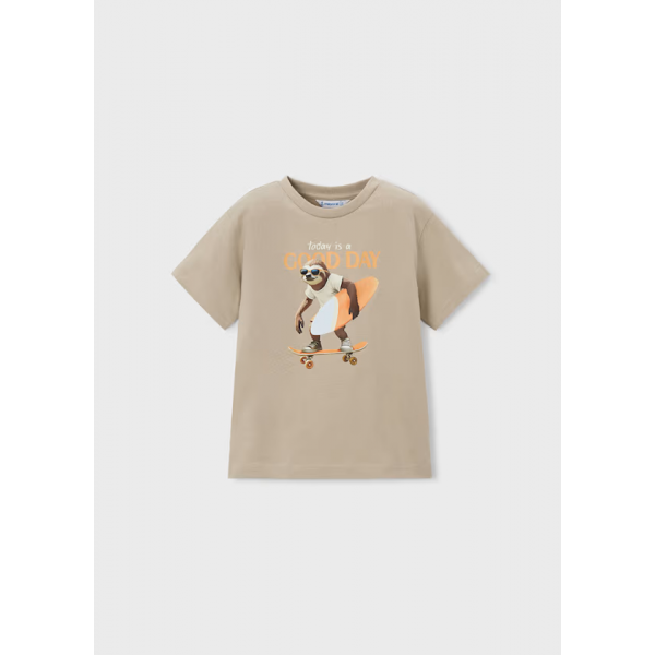 Mayoral Μπλουζα κοντομανικη good day Μπεζ 26-03064-034