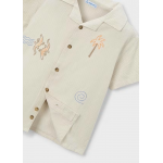 Mayoral Πουκαμισο κοντομανικο κεντητο Λινό 26-03114-021