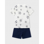Mayoral Σετ μακό βερμούδα και μπλούζα σταμπωτό Ναυτικό μπλε 26-03607-080