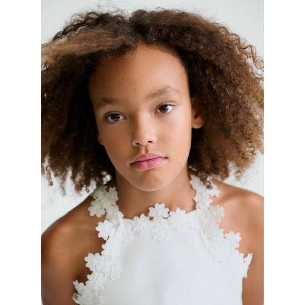 Mayoral Μπλούζα με λεπτομέρειες λουλούδια  Λευκό 26-06015-019