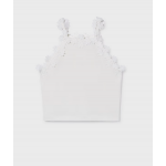 Mayoral Μπλούζα με λεπτομέρειες λουλούδια  Λευκό 26-06015-019